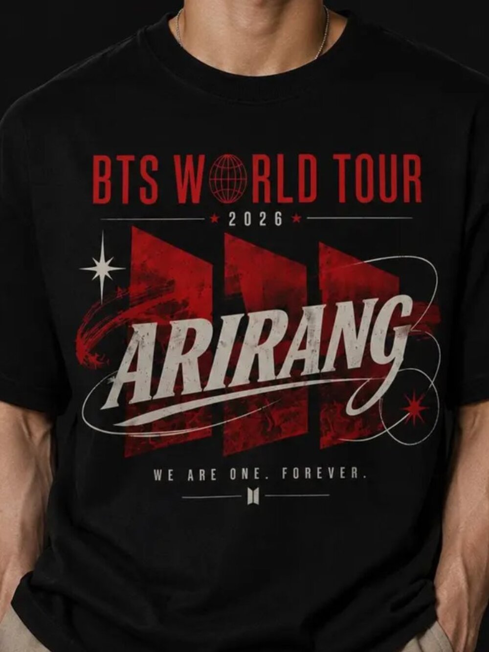 BTS World Tour Arirang Tee Black Concert Shirt 2026